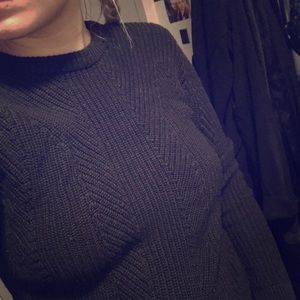 H&M olive green knit sweater